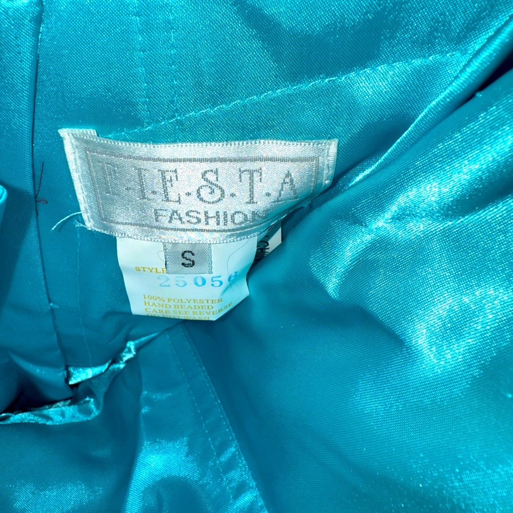 Fiesta Fashion mini dress in Turquoise. - Picture 4 of 4